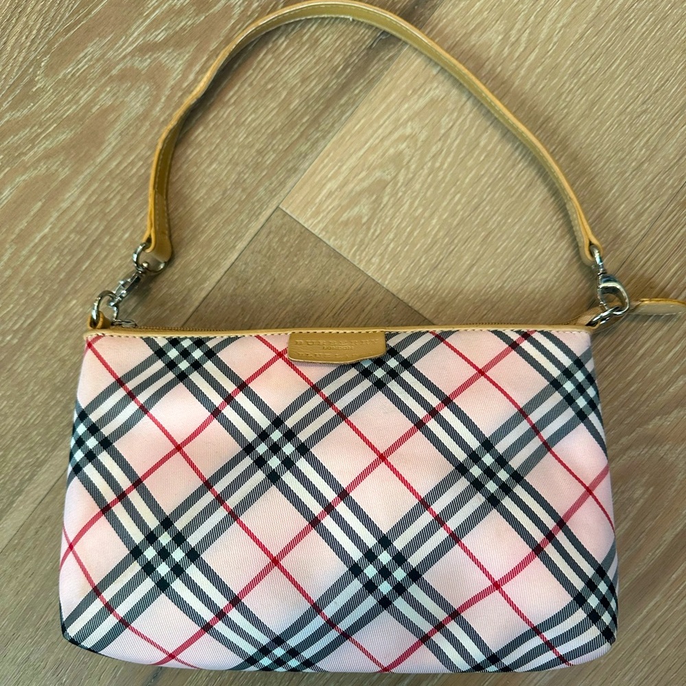 Pink Burberry Nova Check Clutch Blue Label